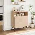 thumbnail image 1 of Fluted Storage Cabinet with Adjustable Shelves, Modern Sideboard for Living Room, Kitchen, Entryway, 1 of 6