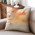 thumbnail image 4 of Watercolor Pastel Abstract Grunge with Paint Splatter Orange and Blue Throw Pillow Covers 18 X 18 Inch, Set Of 2, Linen Study Sofa Cushion Cover Indoor Living Room Home Decor, 4 of 7