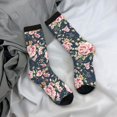 thumbnail image 5 of Vsdgher Vintage Floral Crew Socks for Men & Women, Breathable Casual Athletic Ankle Socks, 5 of 6