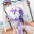 thumbnail image 2 of Ramo de boda artificial simulación nupcial sosteniendo flores decoración boda suministros púrpura, 2 of 8