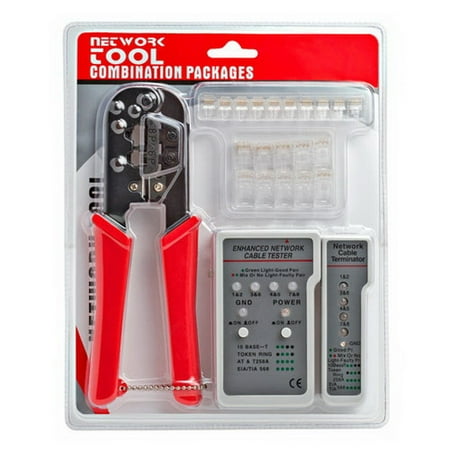 - Cmple 1242-N RJ-45/RJ12 Crimping Tool Kit w/ Network Tester and Modular Plugs