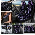 thumbnail image 3 of XYZCANDO Dreamcatcher Print Car Seat Cover Steering Wheel Cover Car Trash Can Seat Belt Cover Keychain Lipstick Cover Center Mirror Cover Coasters Auto Interior Protector Personalized, 3 of 5