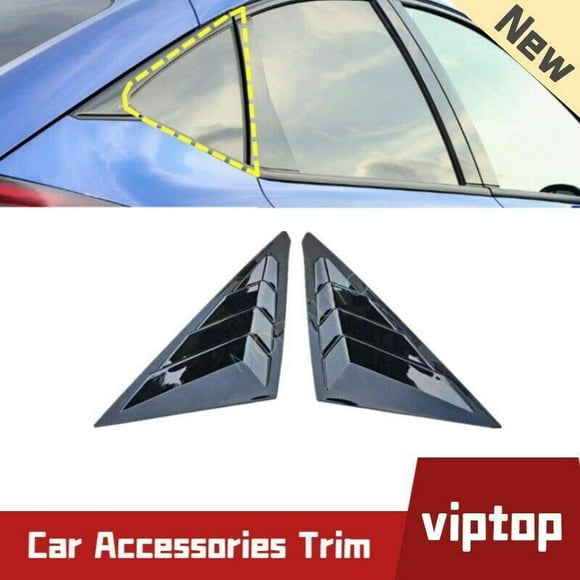 black ABS Side Vent Window Scoop Louver Cover for Honda for Civic Hatchback 2022-24