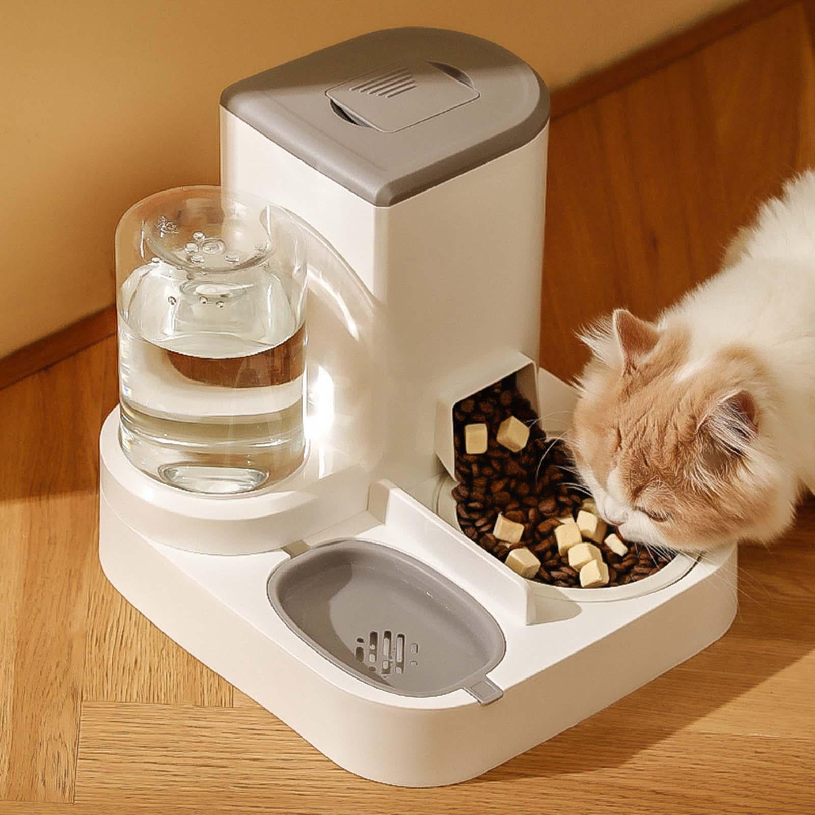 Pet Feeder and Water Food Dispenser Automatic for Dogs Cats 2 in 1 Gravity Refill Feeding Large Capacity for Small Large Pets Puppy Kitten Rabbit Bunny