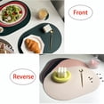thumbnail image 5 of Miumaeov 2 Pcs Oval Placemats for Table PVC Table Mats 17.1x11.8 Inch Washable Green and White, 5 of 7