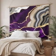 thumbnail image 3 of Purple Marble Tapestry for Bedroom Wall Hanging Tapestry, Grey Gold Texture Vintage Farmhouse Art Ceiling Backdrop Tapestries Poster Blanket Wall Decor for Teens Room Living Room Dorm 51" x 59", 3 of 8