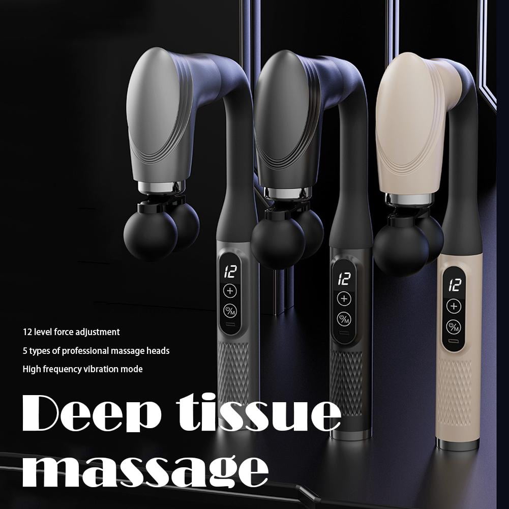 Massage Gun with Upgraded Extension Handle, U-Shaped Massage Gun Hot Compress Fitness Deep Tissue, Back Massager, Muscles/Neck/Shoulders/Waist/Legs Massager Portable for Pain Relief