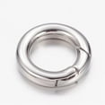 thumbnail image 2 of 10pcs Tarnish Resistant 304 Stainless Steel Spring Gate Rings O Rings Ring Stainless Steel color 10 Gauge 15x2.5mm Inner Diameter: 9mm, 2 of 3