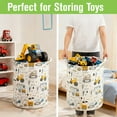 thumbnail image 3 of Garnen Kids Toy Basket, Large Toy Storage Organizer Bin for Baby Nursery Room, Truck Themed Laundry Basket Collapsible Laundry Hamper for Dirty Cloth, 3 of 6