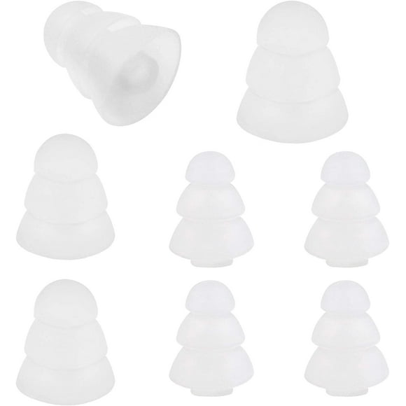 ALXCD Triple Ear Tip with 2mm Hole for Etymotic Shure Klipsch We Earphone, 2 Sizes (S/L) 4 Pairs Triple Flange