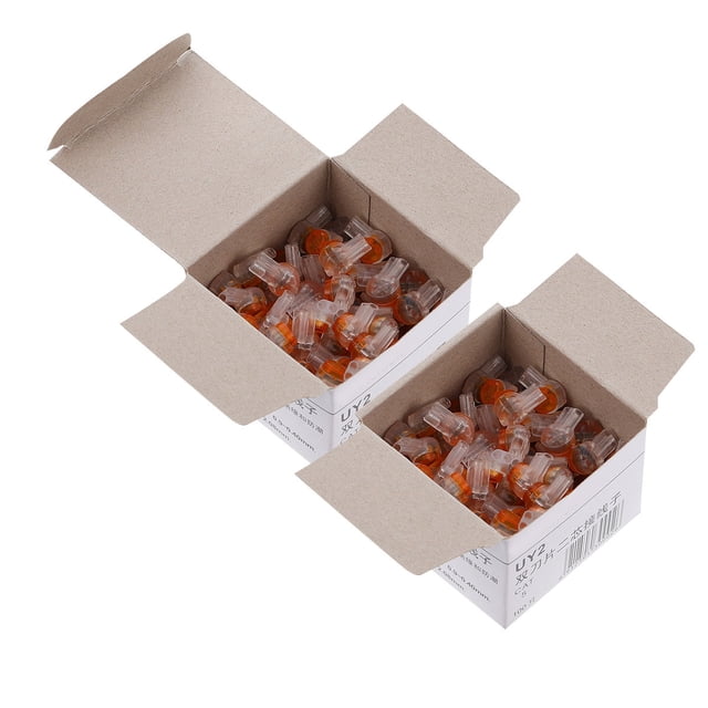 YSNOOWE 200pcs Waterproof Telephone Cable Connector Plastic Double-Pole Connection Wiring for Technicians