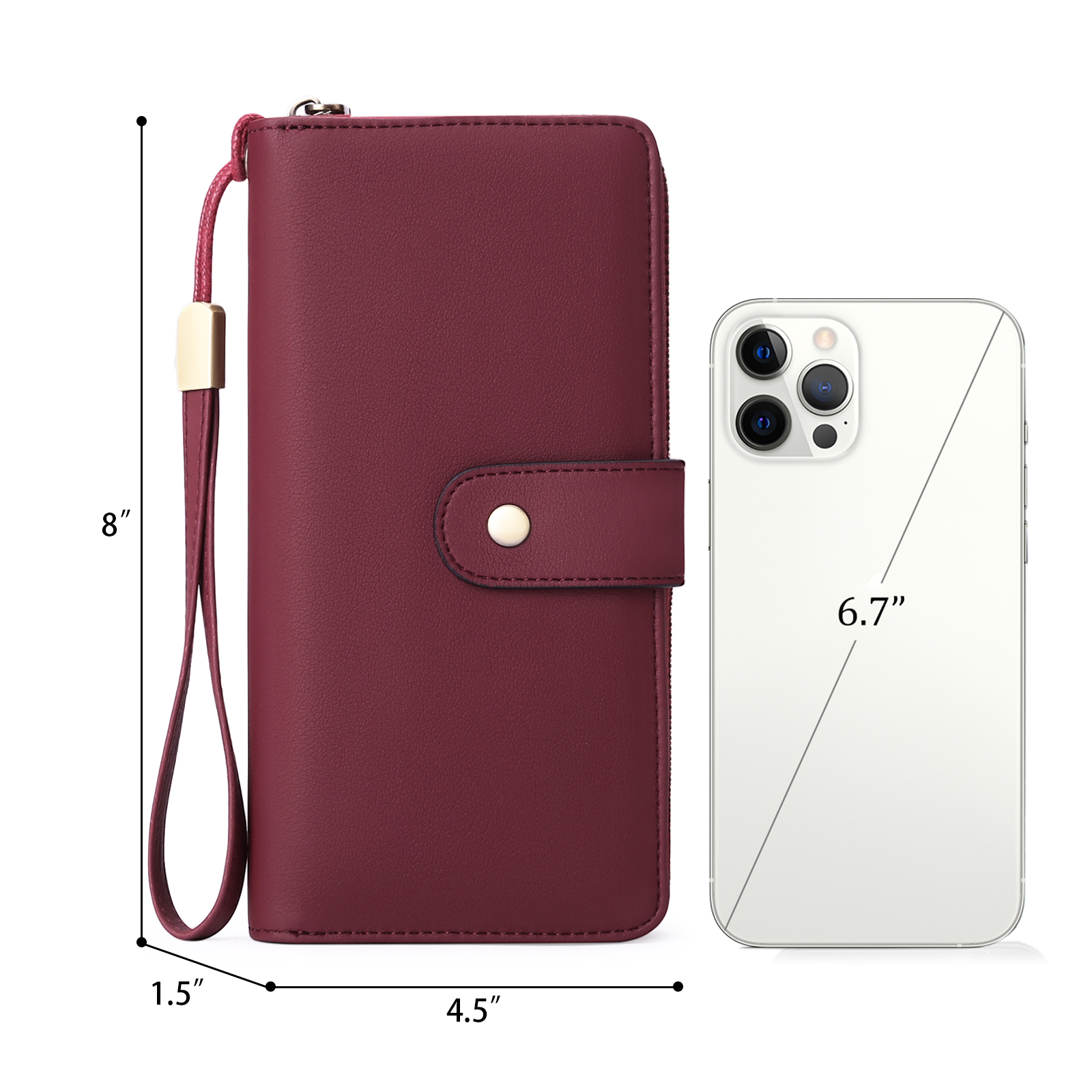 GAEKEAO Women's RFID Blocking Leather Wallet with Wristlet photo 2