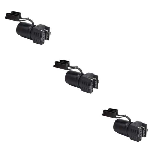 VONKY RV Traction Connector Ultimate Trailer Wire Solution Ships Dust Prevention Suitable For Most Trailers Cars RVs black 3Set