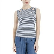Max Studio London Cutout Tank Top Womens shirt MSRP $48 Blue XL
