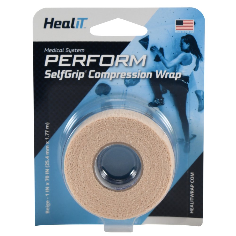 Healit SelfGrip SelfAdhering Athletic Tape Bandage 1 Inch, Beige 1 ea