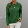thumbnail image 1 of Ichuanyi liquidación de mujeres moda casual sólido de color sólido tejido de manga larga tops de cuello redondo ICHUANYI WER202308242366, 1 of 7