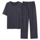 thumbnail image 1 of Ceisia Men's Plus Size Loose Fit Modal Cotton Crew Neck T-Shirt & Long Pants Set - Breathable Soft Casual Two-Piece Loungewear Gifts, 1 of 5