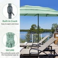 thumbnail image 5 of Autlaycil 15ft 3-Tiers Patio Umbrella with Airflow Smooth and Stable, Lock Bolt and Crank Rectangular umbrella for Deck Lawn Garden Yard, Light Green, 5 of 7