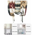 thumbnail image 6 of Forest Elk Tie Up Curtains for Window, Thermal Insulated Balloon Shade Adjustable Rod Pocket Curtains Valance Panels for Kitchen Bathroom Cafe 52 x 45 Farmhouse Pine Tree Rustic Green Red, 6 of 6