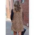 thumbnail image 2 of Women's Khaki Leopard Print V Neck Sleeveless Collared Mini Dress with Pockets | [ZhiHiMeRi] | (US 12-14)L, 2 of 12