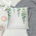 thumbnail image 2 of COMIO  Eucalyptus Leaves Pillow Covers  Green Plants Decorative Throw Pillow Cases Soft  Square Cushion Covers for Sofa Couch Car Bedroom Home Decor, 2 of 5