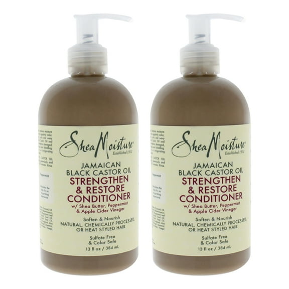 Jamaican Black Castor Oil Grow and Restore Rinse Out Conditioner by Shea Moisture for Unisex - 13 oz Conditioner - Pack of 2