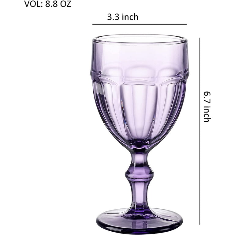 EAST CREEK, Set of 6 Colored Glassware Goblets