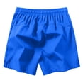thumbnail image 5 of KPOPLK Mens 5 Inch Linen Shorts - Casual Elastic Waist Drawstring Summer Beach Shorts with Pocket(Dark Blue,XXL), 5 of 5