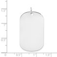 thumbnail image 5 of Auriga Fine Jewelry 14K White Gold Plain .035 Gauge Dog-tag Disc Charm for Women (L-37 mm, W-20 mm), 5 of 6