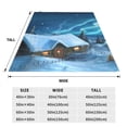 thumbnail image 5 of Bingfone Mountain Cottage In Snow Print Flannel Fleece Blanket Throw Blanket For Bed,Sofa,Couch,Travel,Camping(50"X40"), 5 of 9