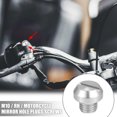 thumbnail image 2 of Unique Bargains Universal M10 Motorcycle Mirror Hole Plugs Screws Mirrors Caps Lock Offs Cover Caps Positive Silver Tone, 2 of 7