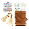 thumbnail image 1 of Abbracc Bamboo Circular Double Needles Set 2.0mm-10.0mm Handmade Weaving Needles DIY, 1 of 9