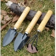 thumbnail image 3 of Pala de mano para paleta de jardinería, herramienta de jardín, 3 piezas, herramientas de plantación, rastrillo de jardín pequeño, herramientas manuales ergonómicas, pala para bordes, herrami, 3 of 5