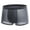 Dark Gray, variant on Men Summer Underwear Mid-rise Wide Elastic Waistband Boxer Briefs U-convex Thin Ice Silk Mesh Shorts Panties Underpants
