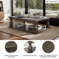 thumbnail image 4 of Signature Design by Ashley Johnelle Gray Coffee Table with Storage Shelf, Traditional Farmhouse Style, 4 of 6