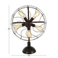 thumbnail image 4 of DecMode 24" 5 Light Vintage Fan Bronze Accent Lamp with Black Metal Shade, 4 of 15