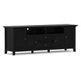 thumbnail image 6 of Simpli Home Amherst 72 inch Wide Solid Wood Transitional TV Stand in Black For TVs up to 80 inches, 6 of 13