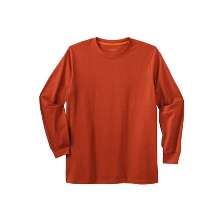 Boulder Creek By Kingsize Men's Big & Tall ™ Heavyweight Long-Sleeve No Pocket Crewneck Tee