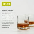 thumbnail image 3 of True Bourbon Glasses, Drinking Glasses for Whiskey, Scotch, 10 oz Set of 4, 3 of 6