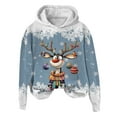 thumbnail image 4 of WILLBEST Sudadera con Capucha Oversize para Mujer, Estilo Casual, con Estampado Navideño de Ciervos con Cabeza Grande y Copos de Nieve, Cuello Redondo, Manga Larga y Diseño Ligero X-Grande, 4 of 4