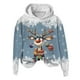 thumbnail image 4 of WILLBEST Sudadera con Capucha Oversize para Mujer, Estilo Casual, con Estampado Navideño de Ciervos con Cabeza Grande y Copos de Nieve, Cuello Redondo, Manga Larga y Diseño Ligero Chica​​, 4 of 4