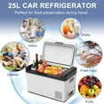 thumbnail image 3 of 12 Volt Car Refrigerator, 26QT(25L) Portable Car Refrigerator, -8℉~68℉, Freezer Fridge Cooler 12/24V DC & 110-240V AC, APP Control Car Fridge for Camping, Travel, Truck, RV, Home, 3 of 8