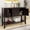 Espresso, variant on EUROCO 44.5" Console Table Sofa Table, Solid Wood Entryway Table with 4 Small Drawers, 2 cabinets and Bottom Shelf for Living Rooms, Entrances and Kitchens,White