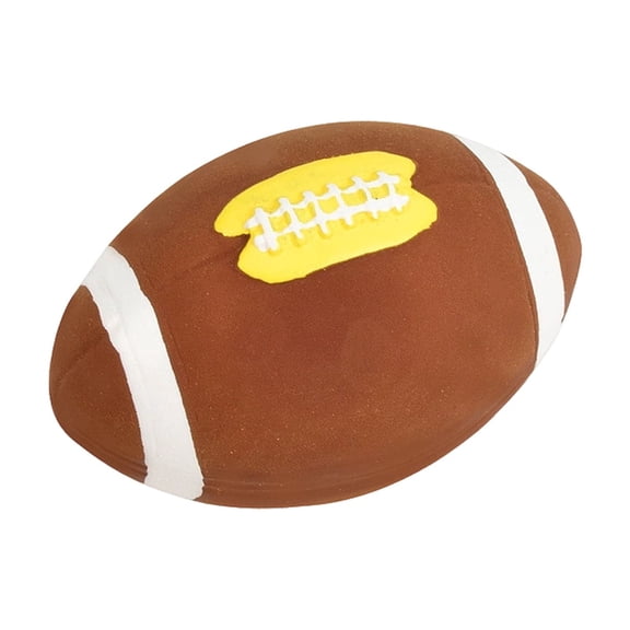 4x2x2in Football Shape Latex Squeaky Dog Toy, Rubber Chew Toy for Small Medium Breed to Fetch And Toss, Easy to Clean After Play, Pet Toy for Home