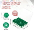 thumbnail image 2 of Uxcell 1000pcs 4mm Bicone Glass Crystal Beads, Faceted Beads with Box Green, 2 of 5