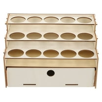 3 Pieces Cubby Storage Organizer Countertop Drawer Paint Rack
