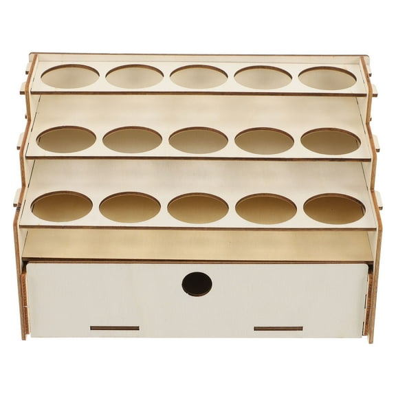 3 Pieces Cubby Storage Organizer Countertop Drawer Paint Rack
