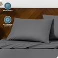thumbnail image 6 of Bare Home Pillowcase Set - Envelope Closure - Premium 1800 Collection - Double Brushed - Ultra Soft - Queen Size, Gray, 2 Count, 6 of 8