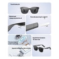 thumbnail image 4 of Lunettes Intelligentes, Lunettes Étanches IPX4 Port Confortable Son Clair Musique Appel Support Microphone Anti-Bruit pour Course en Plein Air Cyclisme, 4 of 7