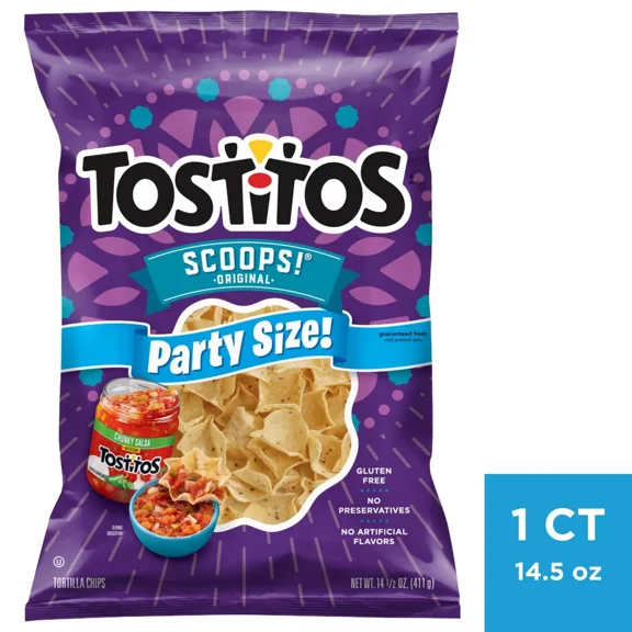 2x-Tostitos Scoops! Party Size Tortilla Chips - 14.5oz